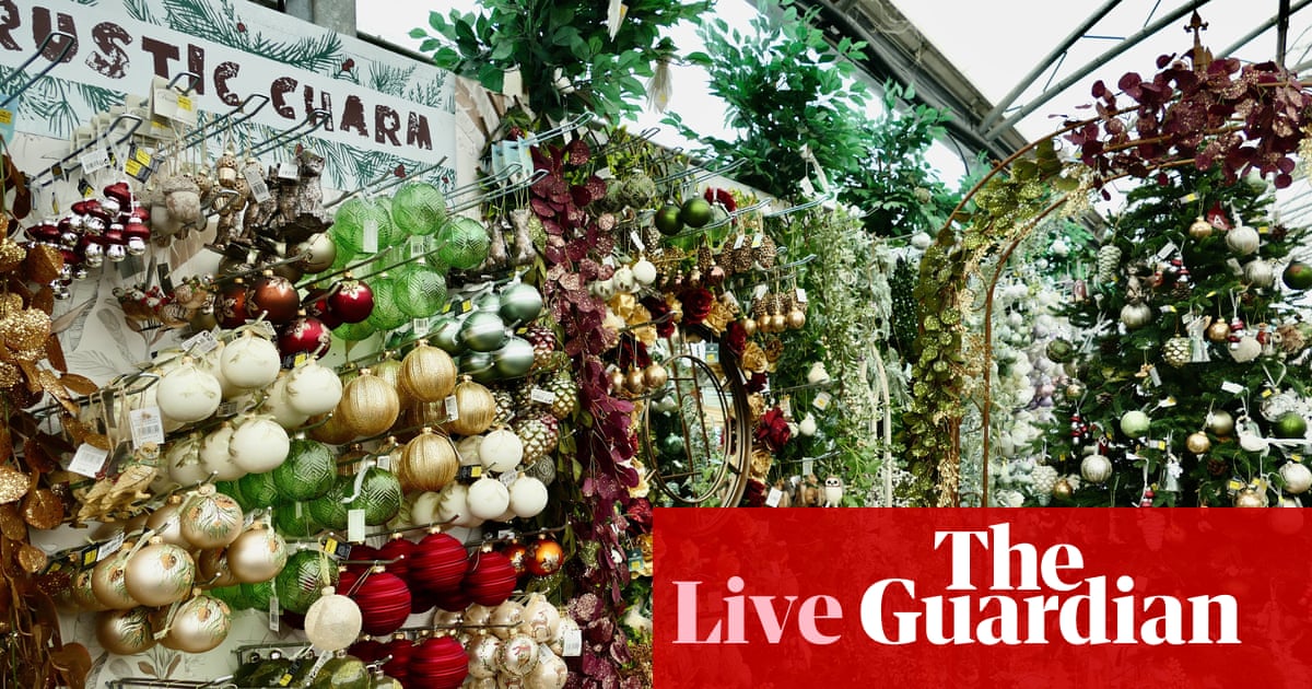 UK grocery inflation hits 14-month high as Christmas spending starts early – business live