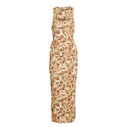 گل قهوه اي، 91 پوند توسط Nanushka از vestiarecollective.com MAXI