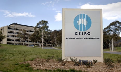 A sign marks the entrance to CSIRO headquarters in Canberra.
