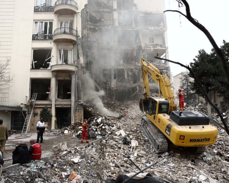 Israel launches new strikes on Tehran as Trump pauses Iran energy attacks | Iran | The Guardian