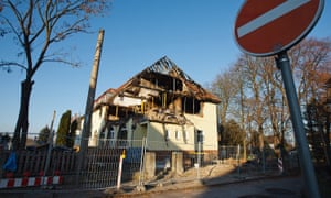 The burnt-out apartment that was once the home of Uwe Mundlos, Uwe Böhnhardt and Beate Zschäpe in Zwickau, Germany.