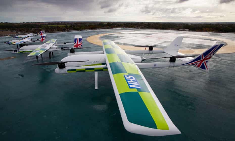 NHS liveried drone