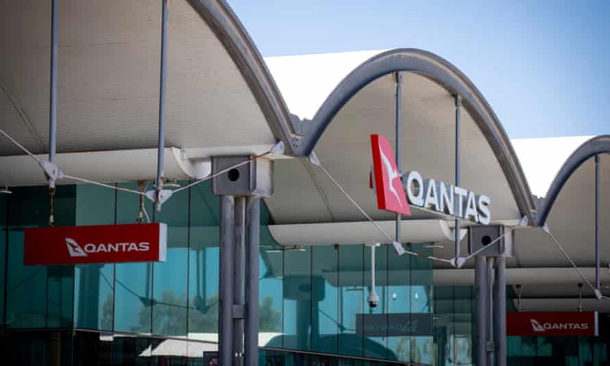 The Qantas terminal at Perth airport