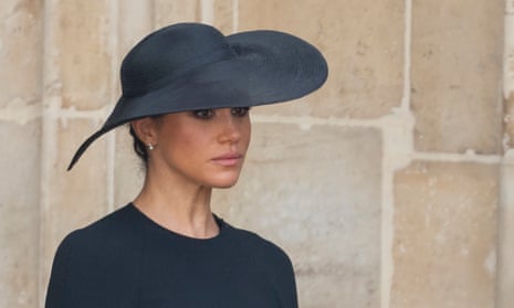 The Duchess of Sussex at the funeral service for Queen Elizabeth at Westminster Abbey.