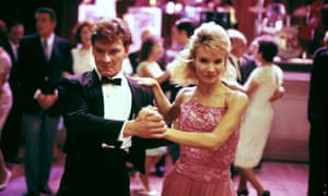 Cynthia Rhodes, as Penny Jones, in the original movie version of Dirty Dancing, with Patrick Swayze.