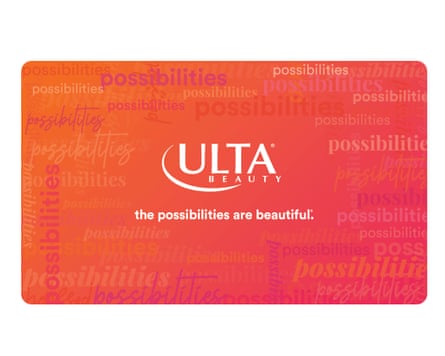 A product photo of an ulta gift card