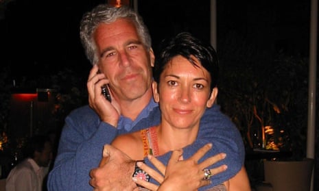 Ghislaine Maxwell with Jeffrey Epstein in an undated photograph shown to the court at her trial