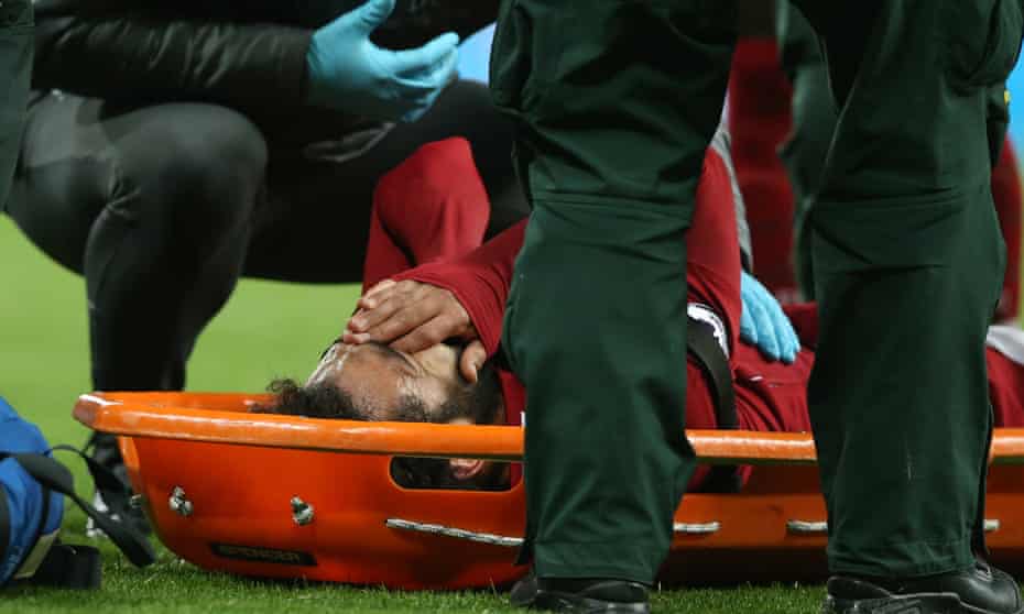 Mohamed Salah was taken off with suspected concussion by Liverpool against Newcastle in 2019. 
