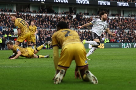 Derby’s Ben Brereton Díaz wheels away after scoring his side’s first goal against Blackburn