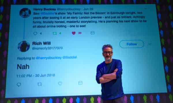 David Baddiel – Trolls: Not the Dolls review – standup surveys the online cesspit | David Baddiel | The Guardian David Baddiel – Trolls: Not the Dolls review – standup surveys the online cesspit | David Baddiel | The Guardian