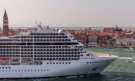 In 2016 Venetians took to the Giudecca Canal in small fishing boats to block the passage of six colossal cruise ships.