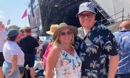 Kerry and Dean Robinson at Glastonbury