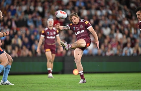 Cameron Munster kicks.