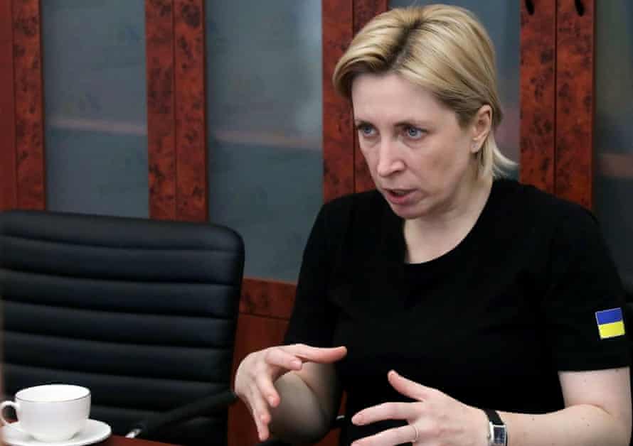Ukraine’s deputy prime minister, Iryna Vereshchuk