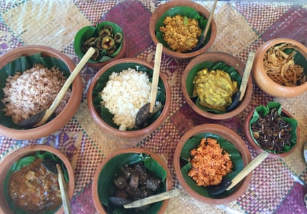 The impressive spread prepared by Deevika, after shopping at Habaraduwa market.
