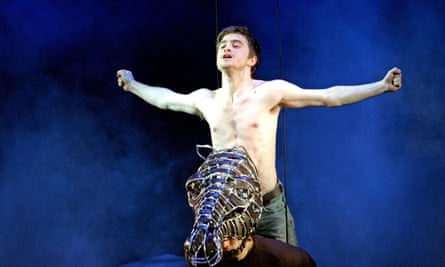 Daniel Radcliffe and Will Kemp in Equus at the Gielgud theatre, London, in 2007, directed by Thea Sharrock