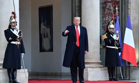 President Donald Trump visit to Paris has stirred controversy.