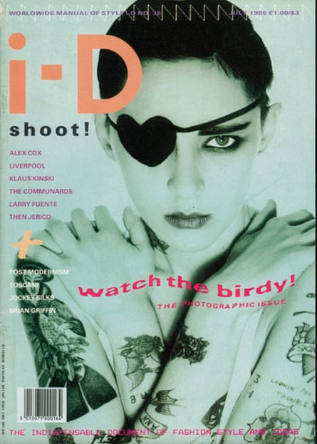Ann Scott on the cover of i-D magazine in 1986.