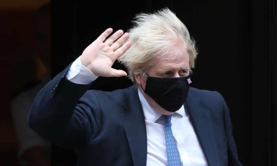 Boris Johnson leaves Downing Street for Prime Minister’s Questions in the Commons on 1 December.