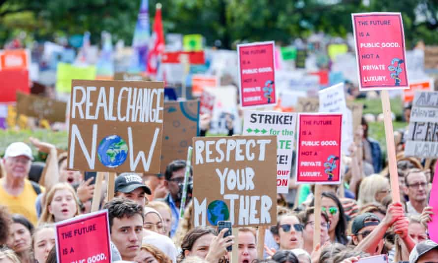 A climate protest in Toronto, Canada, in 2019
