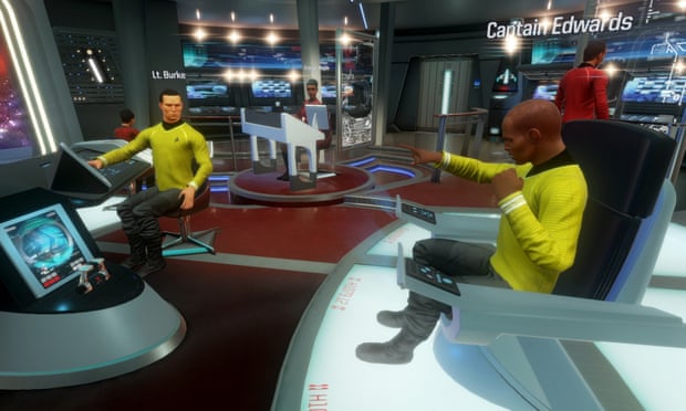 In Star Trek: Bridge Crew, players get to use the Rift and Vive motion controllers to make frantic arm gestures at each other during heated moments