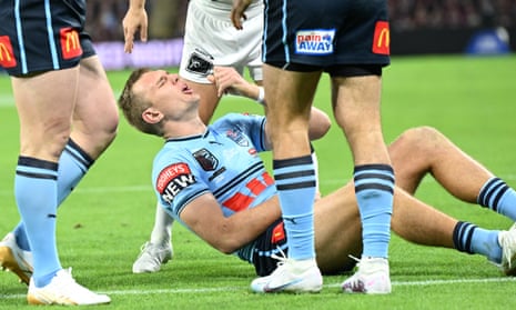 Tom Trbojevic on the ground injured