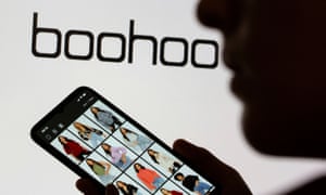 A smartphone showing the Boohoo app