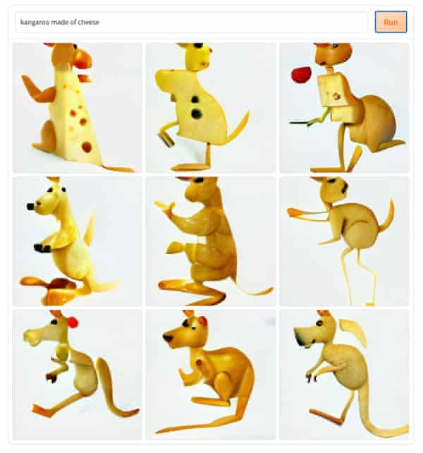 AI-generated art of ‘kangaroo made of cheese’