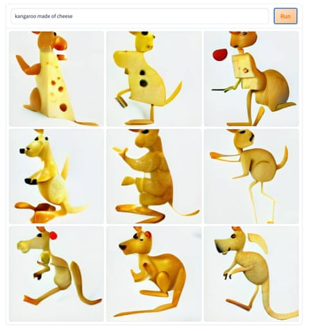 AI-generated art of ‘kangaroo made of cheese’
