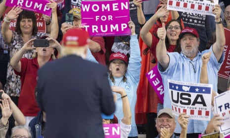 Trump supporters at a thank you rally in Alabama last month