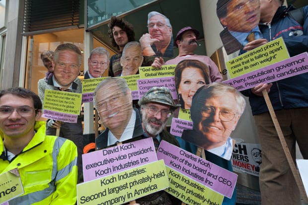 The Campaign against Climate Change protest outside the London offices of leading climate change deniers
