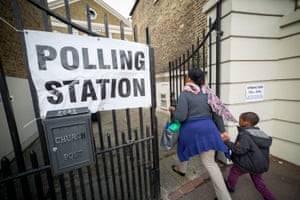Polling station in Lewisham, London