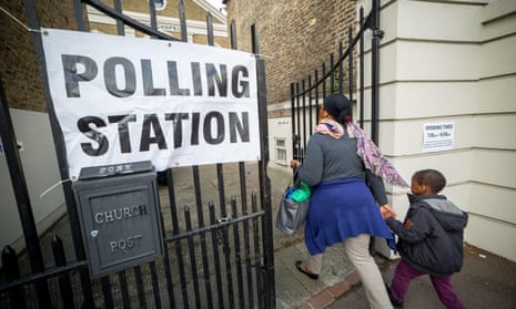 Voting in Lewisham, London.