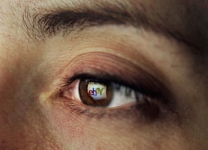 Ebay logo reflected in an eye
