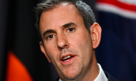 Australian Treasurer Jim Chalmers speaks to media during a press conference at Parliament House in Canberra