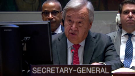 UN chief expresses concern over 'clear violations of international law' in Gaza – video