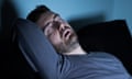 A man sleeping with his mouth open