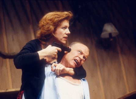 Michael Byrne as Roberto and Juliet Stevenson as Paulina in Ariel Dorfman’s Death and the Maiden at the Royal Court theatre, London, in 1991.