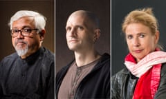 Composite: authors Amitav Ghosh, China Mieville and Lionel Shriver