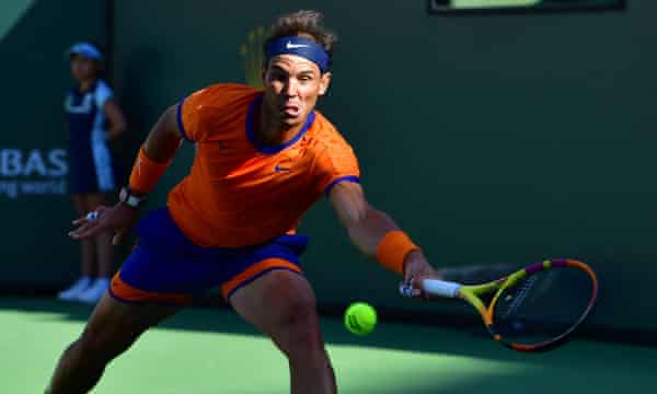 The chest issues which hampered Nadal in his semi-final continued against Fritz.