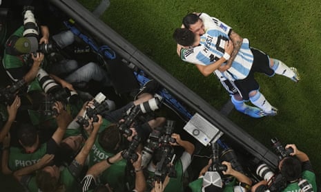 Argentina's Lionel Messi celebrates after scoring against Mexico