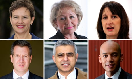 Mary Creagh, Rosie Winterton, Rachel Reeves, Chuka Umunna, Sadiq Khan, Chris Leslie identified as hostile to leader Jeremy Corbyn.