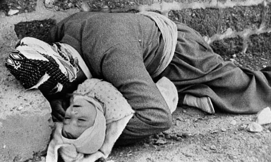 K man and his child killed in the chemical attack on Halabja in 1988.