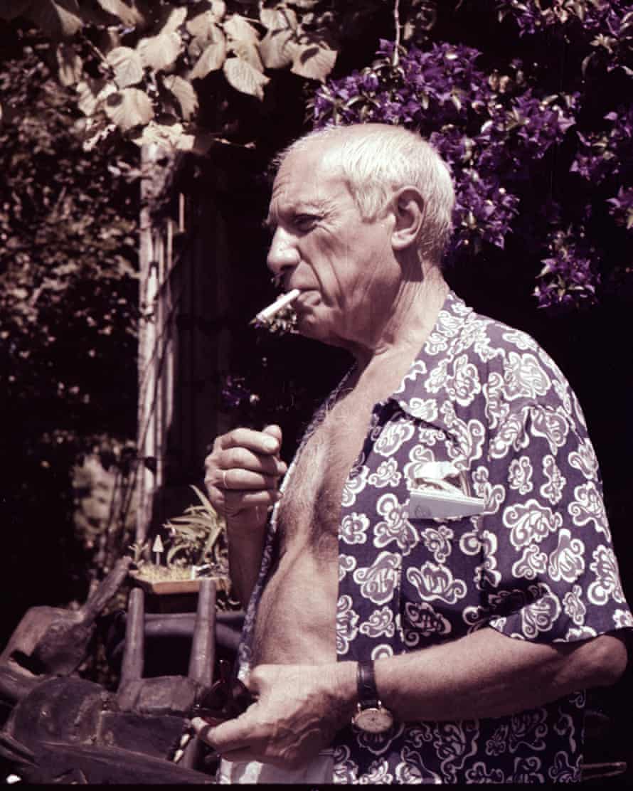 Picasso in his garden. Photograph taken by Stanley Stanely.