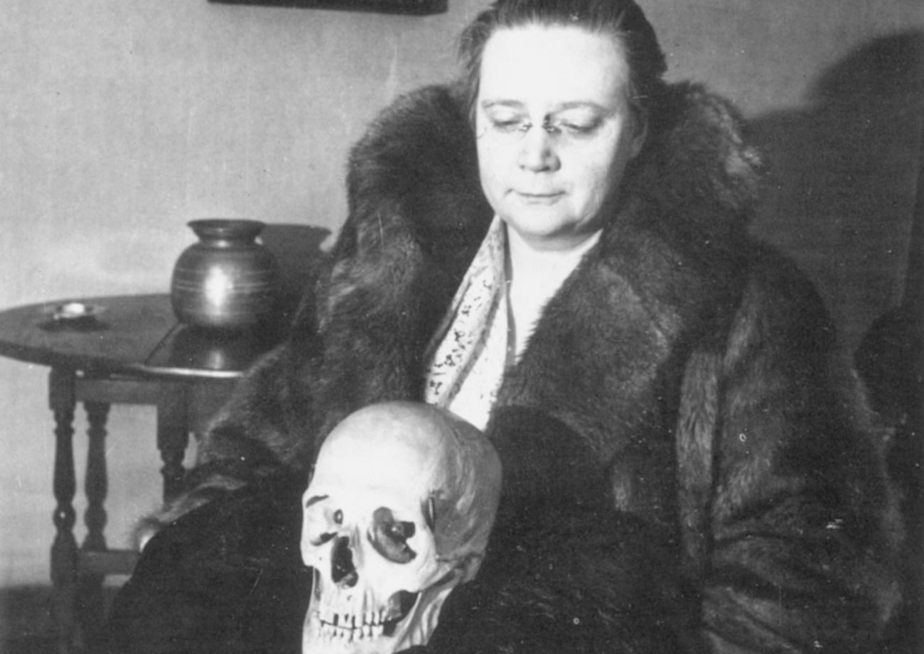 Dorothy L Sayers and Erica, the Detection Club skull.