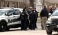 In this image taken from video provided by WTVO-TV/WQRF-TV/NewsNation. law enforcement personnel work at the scene, Wednesday, March 27, 2024, in Rockford, Ill., where four people were killed and five were wounded in stabbings in northern Illinois. Redd said that a suspect is in police custody and was being questioned. She said police did not know the motive. (WTVO-TV/WQRF-TV/NewsNation via AP)