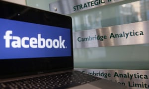 Facebook and Cambridge Analytica logos