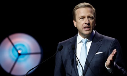 Oliver Zipse speaks at the Paris motor show