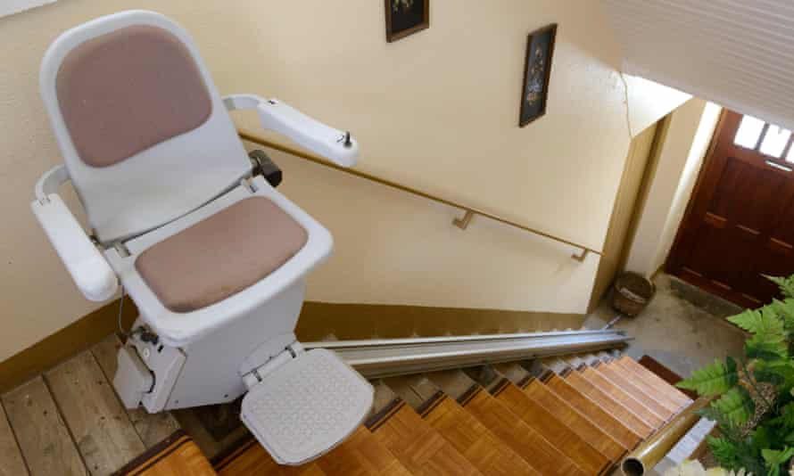 A stairlift inside a house