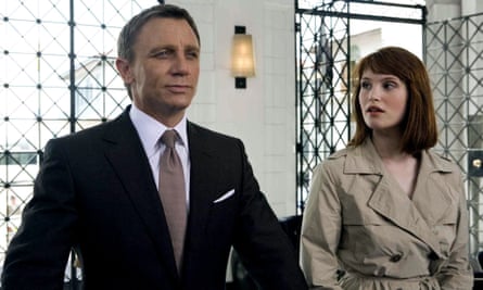 With Daniel Craig in James Bond: Quantum of Solace (2008).